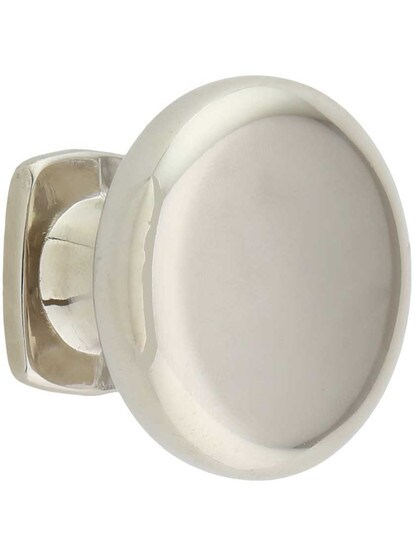 Belcastel Flat-Bottom Cabinet Knob - 1 3/8 inch Diameter in Polished Nickel.